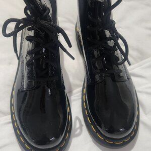 Black patent leather Dr. Martens